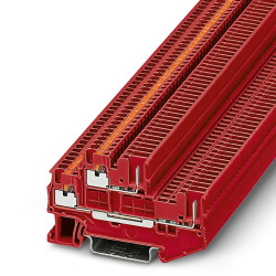 Dwurzędowa złączka szynowa Phoenix Contact 26 → 16AWG PTTB 1.5/S/2P RD 16A 500 V