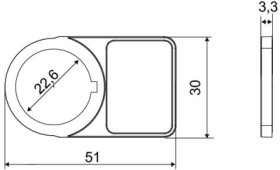 Universal pushbutton border for smart printer, 210-853