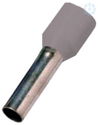 Intercable ICIAE0758 Końcówka rurkowa Geïsoleerde adereindhuls DIN 0,75mm² Hulslengte 8mm grijs, z częściową izolacją ,