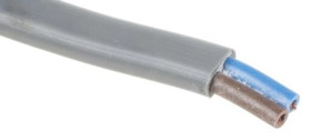 Przewód zasilający 2 Core Polichlorek winylu PVC Sheath Szary 3.2 x 5.2 → 3.8 x 6.3mm od , 300 V