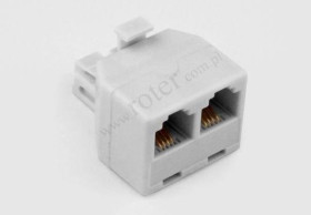 TRÓJNIK TELEFONICZNY RJ11 ROZDZIELACZ 6P4C WT/2GN