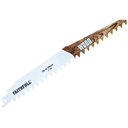 Faithfull FAISBS1141HM S1141HM Wood Carbide Sabre Saw Blade 228mm x 3 TPI