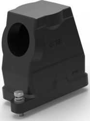 Housing, size HB6, die-cast aluminum, M40, angled, screw locking, IP68, T1910060140-009