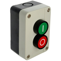 Przełącznik w obud. SA-LB-213 czerw+ziel NO/NC chwilowy I/0