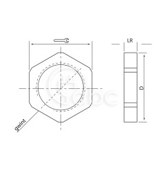 Przeciwnakrętka do dławnic, gwint M16, poliamidowa, 261647