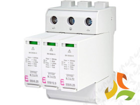 Ogranicznik przepięć PV DC Typ 1+2 (B+C) 1100V 3P 20kA 3,8kV ETITEC M 1100/125 Y 002440511 ETI