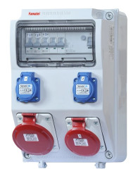 Rozdzielnica wyposażona RW3958 32/5 16/5*C 2GS*2C FI40 IP44 3958.0412