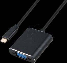 USBC-VGA-MF-B-0,2M USB-C connector to VGA port, 1080p, 0.2 m
