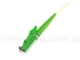 Pigtail światłowodowy jednomodowy E2000 APC, 9/125, 0,9mm, włókno G652D, 2m