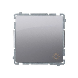 Simon Basic Przycisk /światło/ stal inox BMS1A.01/21