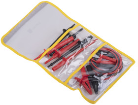 Przewody pomiarowe długość przewodu 1.2m RS PRO kategoria CAT III 600V Zacisk krokodylkowy, wtyk kątowy, hak