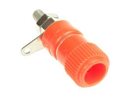 Gniazdo bananowe AL2437 czerwone 4mm (2szt) /909