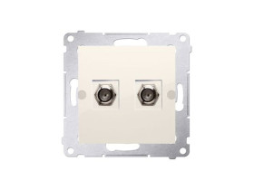 SIMON 54 Gniazdo antenowe typu "F" pojedyncze do instalacji indywidualnych kremowy DASF2.01/41 KONTAKT SIMON