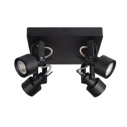 Oprawa ścienno-sufitowa GU10 4x max 10W Ikl. 220-240V IP20 SONDA II EL-4O B czarna 34928