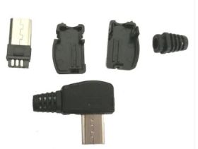 Wtyk micro USB typ B 5pin kabel kątowy