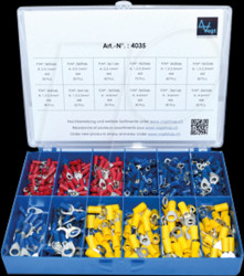 Insulated cable lug assortment, 0.5 - 6.0 mm², set of 505