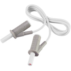 VOLTCRAFT VC8063495 Safety test lead Banana jack 4mm1.00 m; White; MSB-5010 A