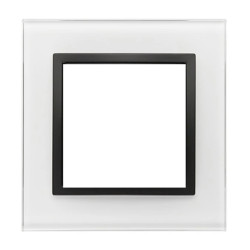 Simon 54 Nature Ramka 1-krotna szklana, Czarna Perła DRN1/68