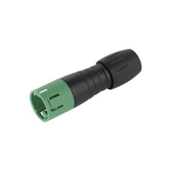 Binder 99 9209 070 04 Male Cable Mnt 4 Pin Green Code with Solder Termination