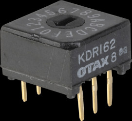 KDR162 Rotary code switch, 16 positions, vertical
