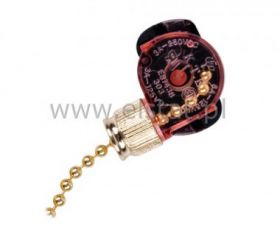 Przełącznik włączany cięgnem ON-OFF 303 złoty