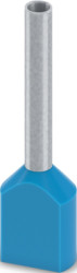 Insulated twin wire end ferrule, 0.75 mm², 19 mm/12 mm long, DIN 46228-4, UL 486F-F, blue, 2100012