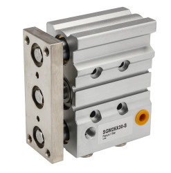 Siłownik z prowadzeniem skok 30mm RS PRO Ø 25mm 84 x 91 x 38mm 84mm