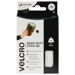 VELCRO&#xAE; Brand VEL-EC60249 Heavy Duty Stick On Coins 45mm White 6 Sets
