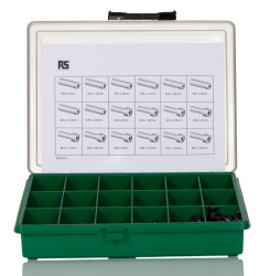 Zestaw śrub/wkrętów typ Wkręt bez łba Nakrętka, gniazdo sześciokątne M3, M4, M5 długość 6 → 30mm Gniazdo