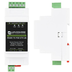 Konwerter RS485 do Ethernet RJ45 PoE Waveshare przemysłowy izolowany