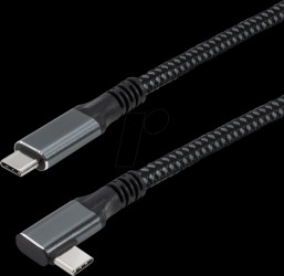 C531-1WL USB 20 Gb/s cable, C connector, angled, 100 W, 1 m