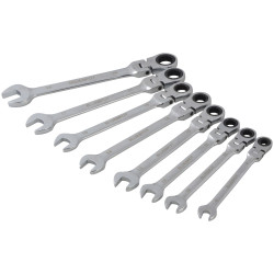 BlueSpot Tools 04300 Flexible Head Ratchet Set, 8 Piece