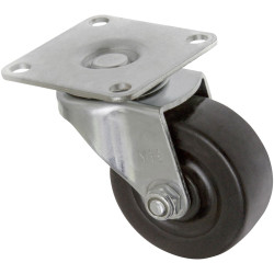 Toolcraft TO-5137884 Swivel Castor 50mm Rubber Plate 50kg Load 1pc