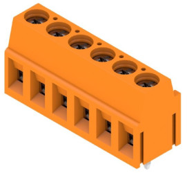 PCB terminal, 6 pole, pitch 5 mm, AWG 24-14, 15 A, screw connection, orange, 1845320000