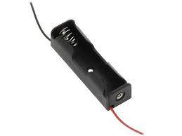 Pojemnik do baterii AA 1xR6 płaski; wypr:przewody