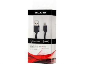KABEL USB MICRO 1M CZARNY PLASKI