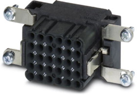 Socket contact insert, VC2, 30 pole, unequipped, crimp connection, with PE contact, 1884791