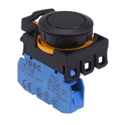 CW1B-A1E10B Black Maintained Push Button Switch 1NO IP65 IDEC
