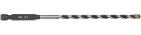 Twist drills, Ø 5.5 mm, 150 mm, shaft length 6.35 mm, ceratite carbide, T3114 05515