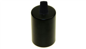 Metalowa Osłona Oprawki E27 Czarna Do Kabla / Przewodu W Oplocie I Lamp Z...