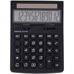 Maul 7268890 Eco 850 Pocket Calculator Black Solar Powered 12 Digit Display