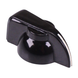 FC1662 Black Pointer Knob with White Marker 1/4" CLIFF