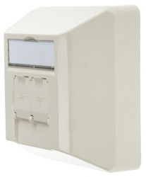 Gniazdo modułowe, Cat6a, l. otworów: 2, RJ45, STP, Prosty