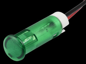 QS63XXG24 Indicator LED, 24 V DC, 6 mm, wired, green