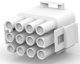 Plug housing, 12 pole, pitch 6.35 mm, straight, natural, 1-1863005-2