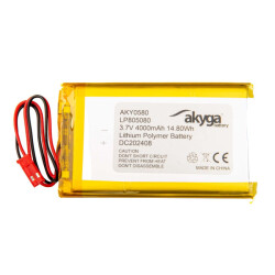Akumulator litowo-polimerowy Akyga AKY0580 LP805080 Li-Po 3,7V 4000mAh PCM JST 2.54...