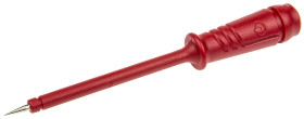 Próbnik, typ końcówki: Stały, rozmiar: 2mm, 60V dc, 1A, Czerwony, Stal nierdzewna