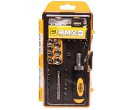 Zestaw wkrętak imbusy groty i nasadki 42 części MN-14-518