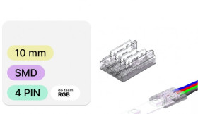 RGB ZLACZKA TAMA DO PRZEWODU, 4 PIN.8MM