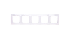 Karo Ramka Pięciokrotna Biała R-5S/00